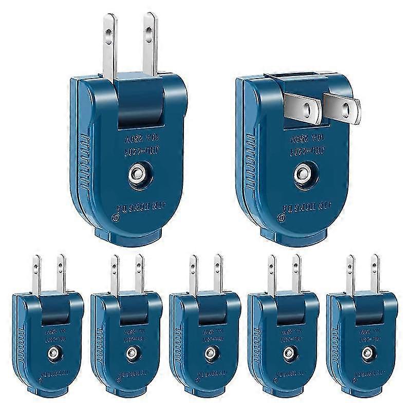 7 PCS Extension Cord Plug Replacement 2 , Polarized,Electric Plug Rotatable Electrical Cord,US Plug