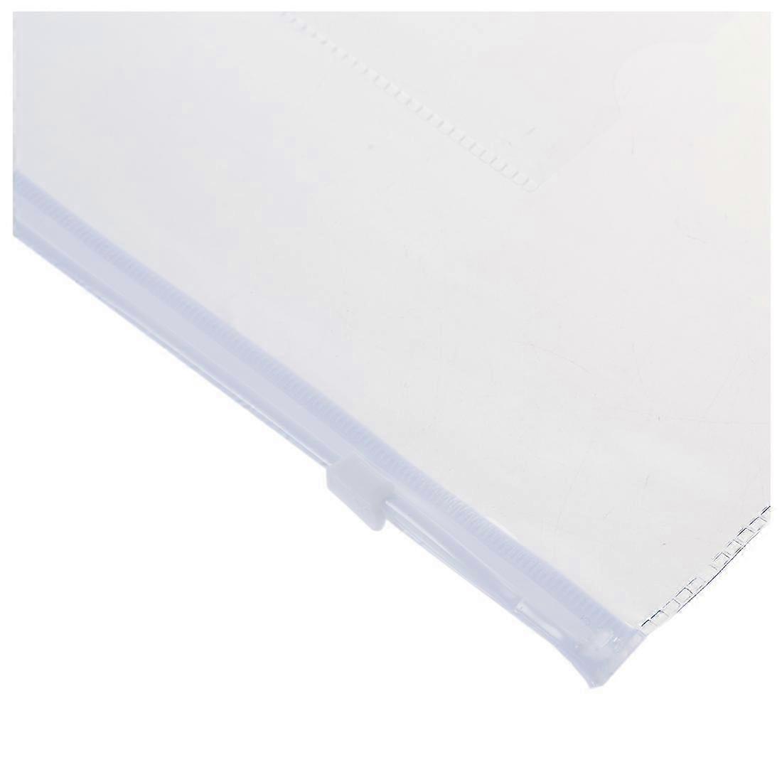 White Clear Size A5 Paper Slider Zip Closure Folders Files Bags 20 Pcs