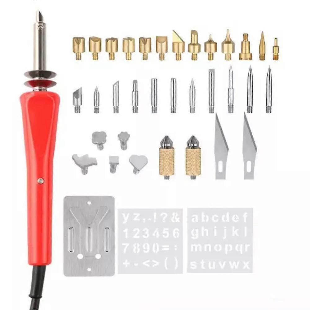 مجموعة حرق / نحت الخشب DIY ، أداة الطوابع الساخنة ث / حروف أبجدية للخشب