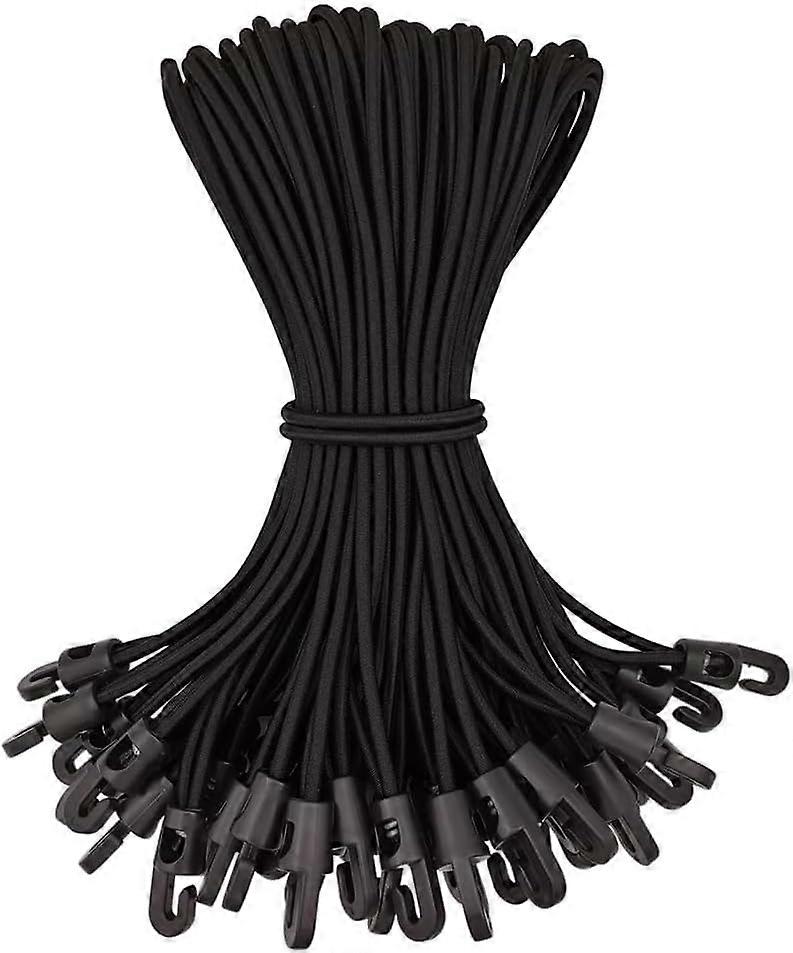50pcs Bungee Cords with Hooks, High Quality Rubber Bungee Cords with Hooks for Swimming Pool Cover
