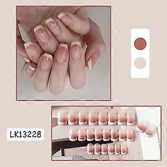 24Pcs Falsche Nägel Tragbare Gefälschte Nägel Full Cover Acryl Nagel Spitzen Auf Nagel drücken
