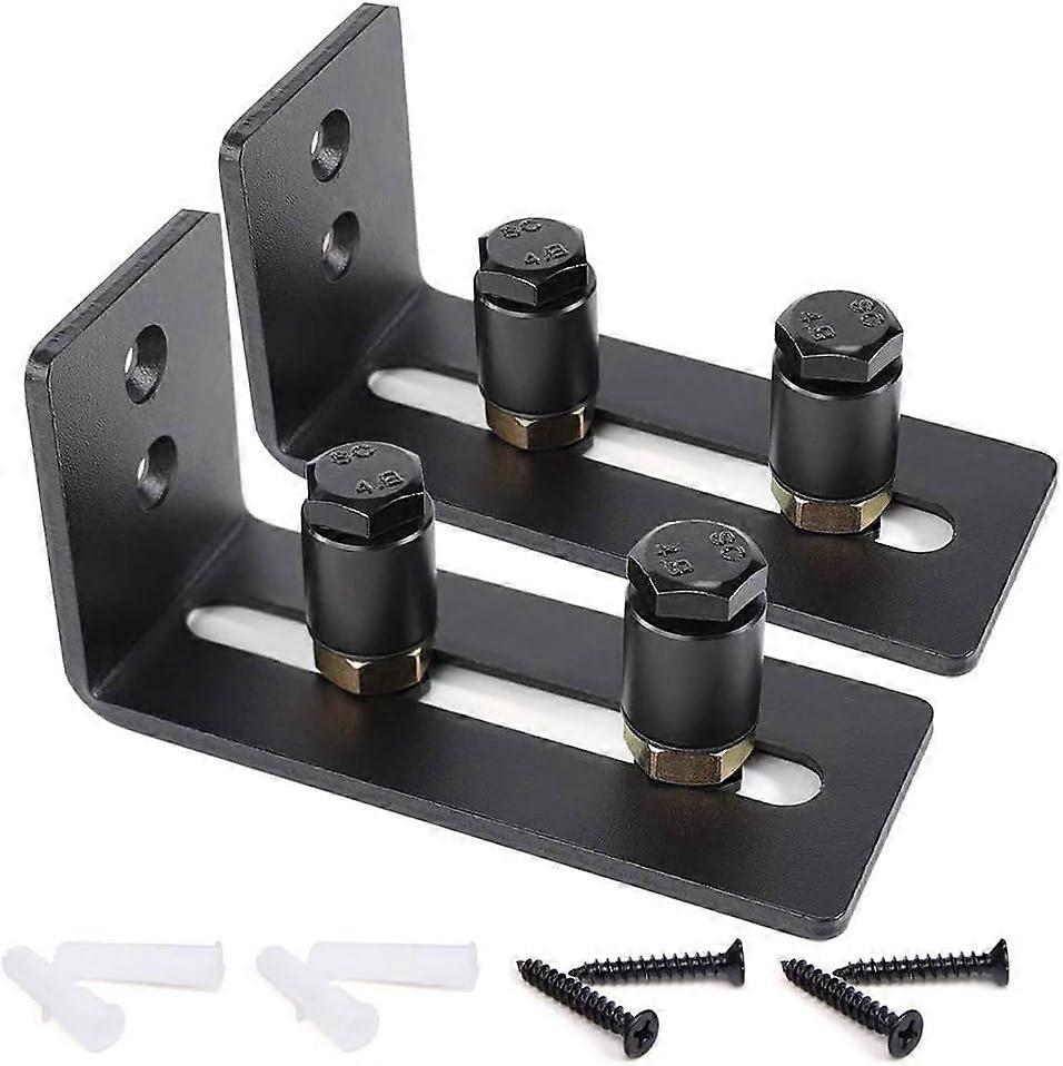 2 Pack Adjustable Floor Guide Rollers for Sliding Door, Black, Super Smooth and Quiet, Easy to Install (2 Rollers), Fits All Door Sizes