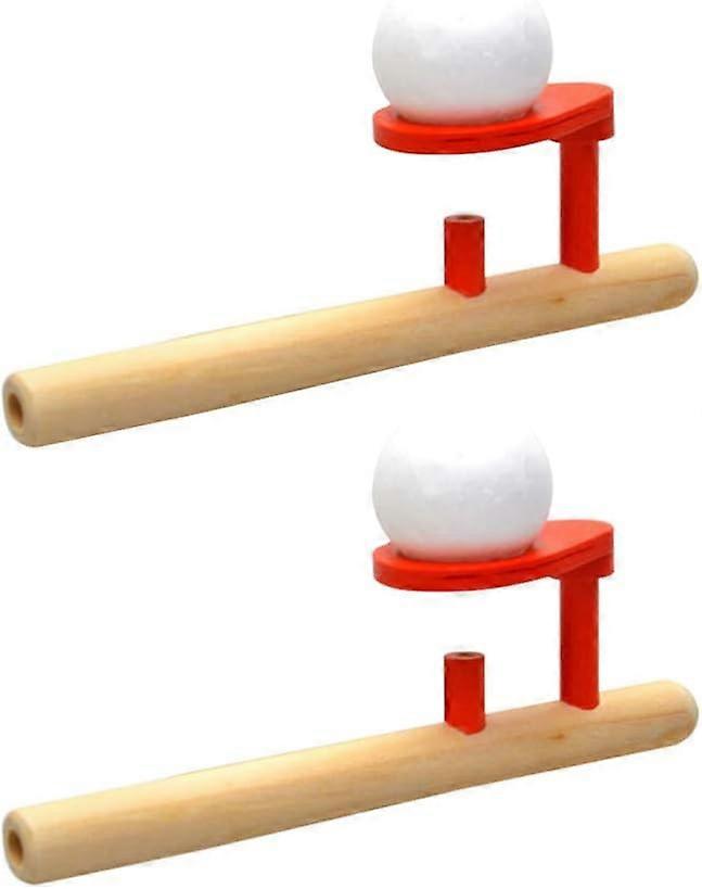 Classic Wooden Games Floating Pipe and Balls Balance Blowing Toys for Toddlers