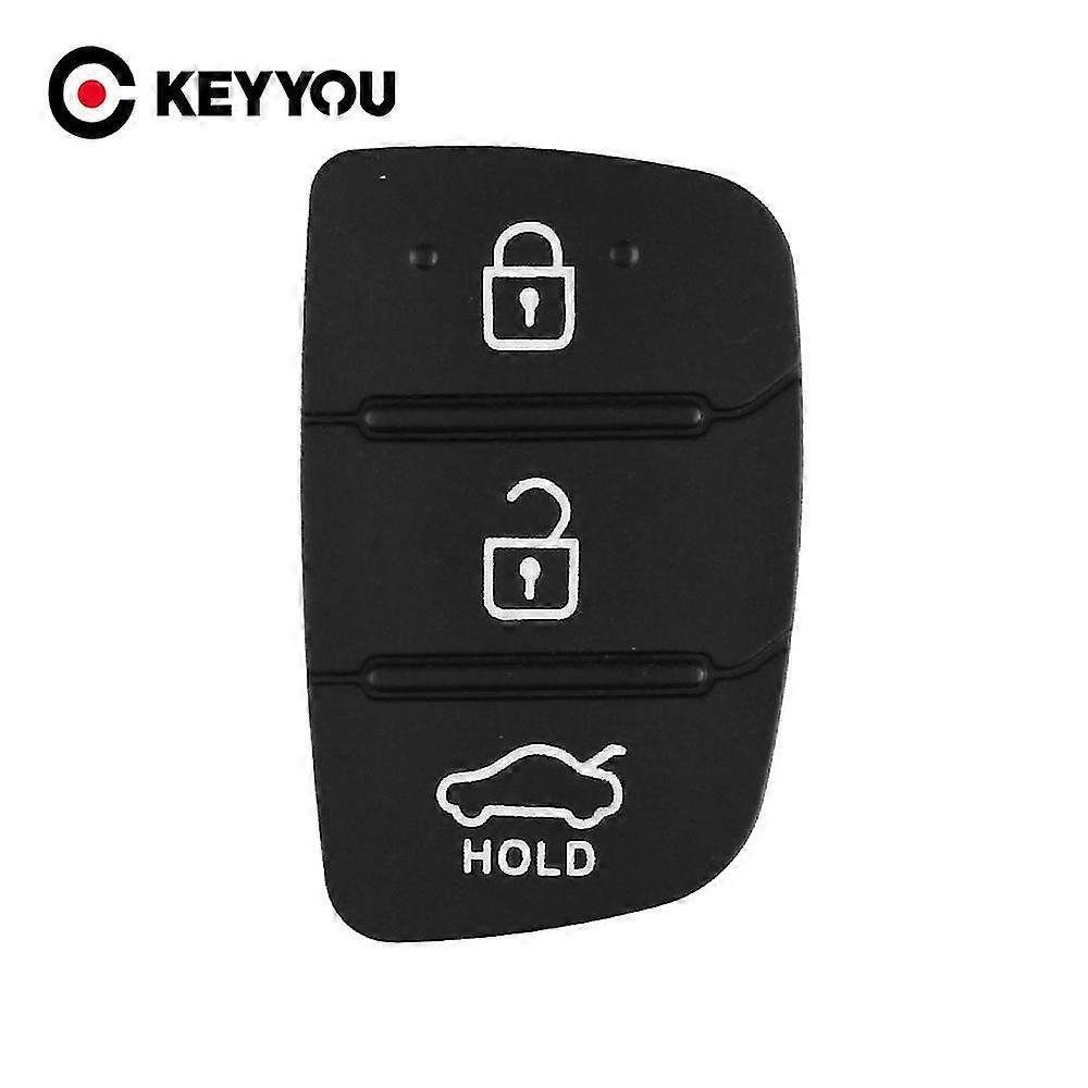 Auto Parts Replacement Rubber Case Car Key Pad For Hyundai 3 Buttons Key Shell Blank Cover