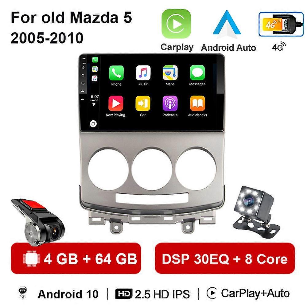 2 din Android 10.1 Auto Radio for Mazda 5 2005-2010 Car Radio Multimedia GPS Track Carplay 2din no dvd