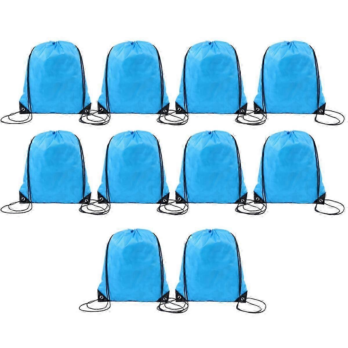 Polyester Drawstring Bag Sports Marathon Drawstring Bag Storage Bag Drawstring Bag Blue