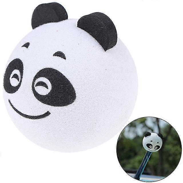 Cute Funny Cartoon Panda Doll Antenna Balls Plush EVA Foam Aerial Toppers Decoration Car Styling Roof ornament