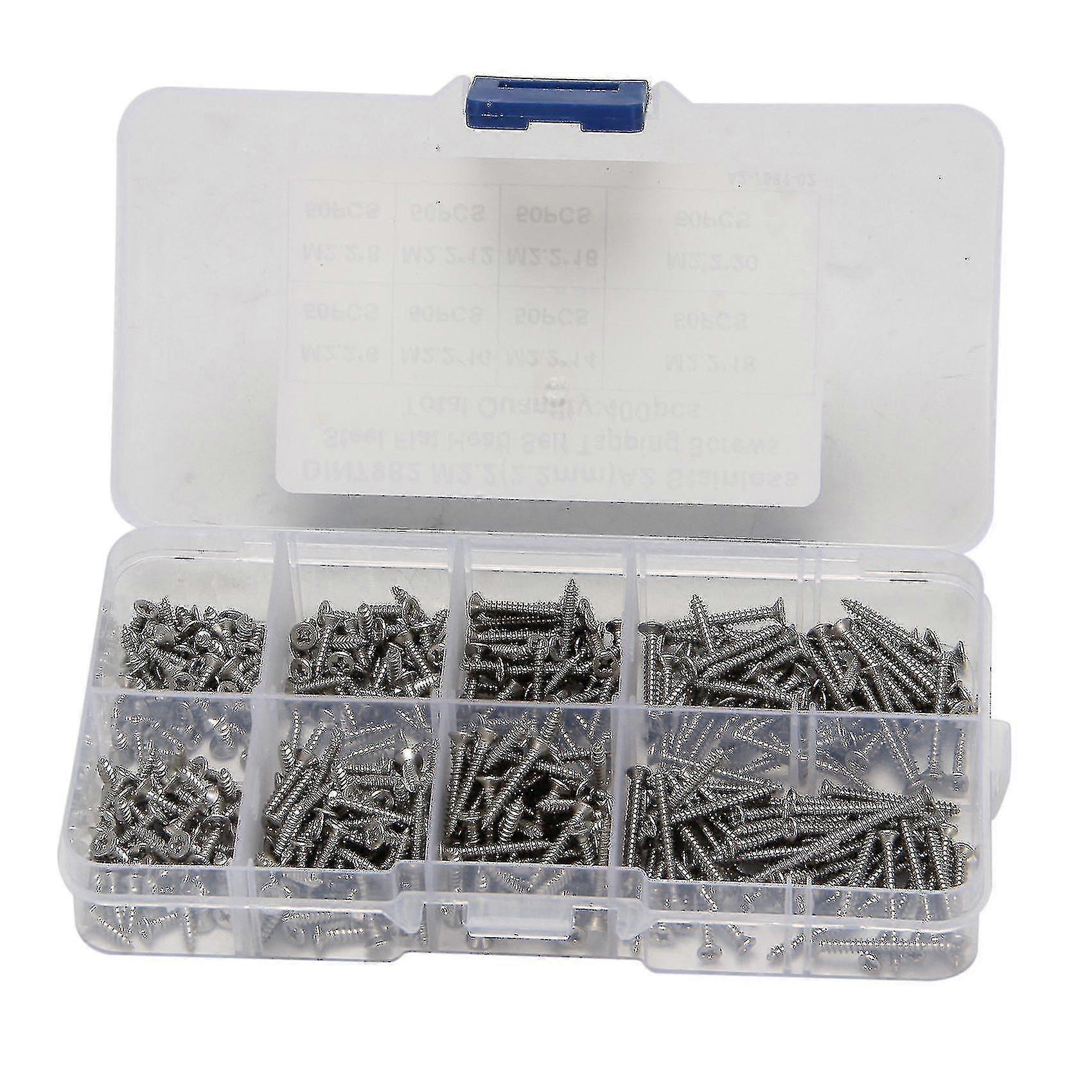 400pcs Tap Screw 304 Less Steel