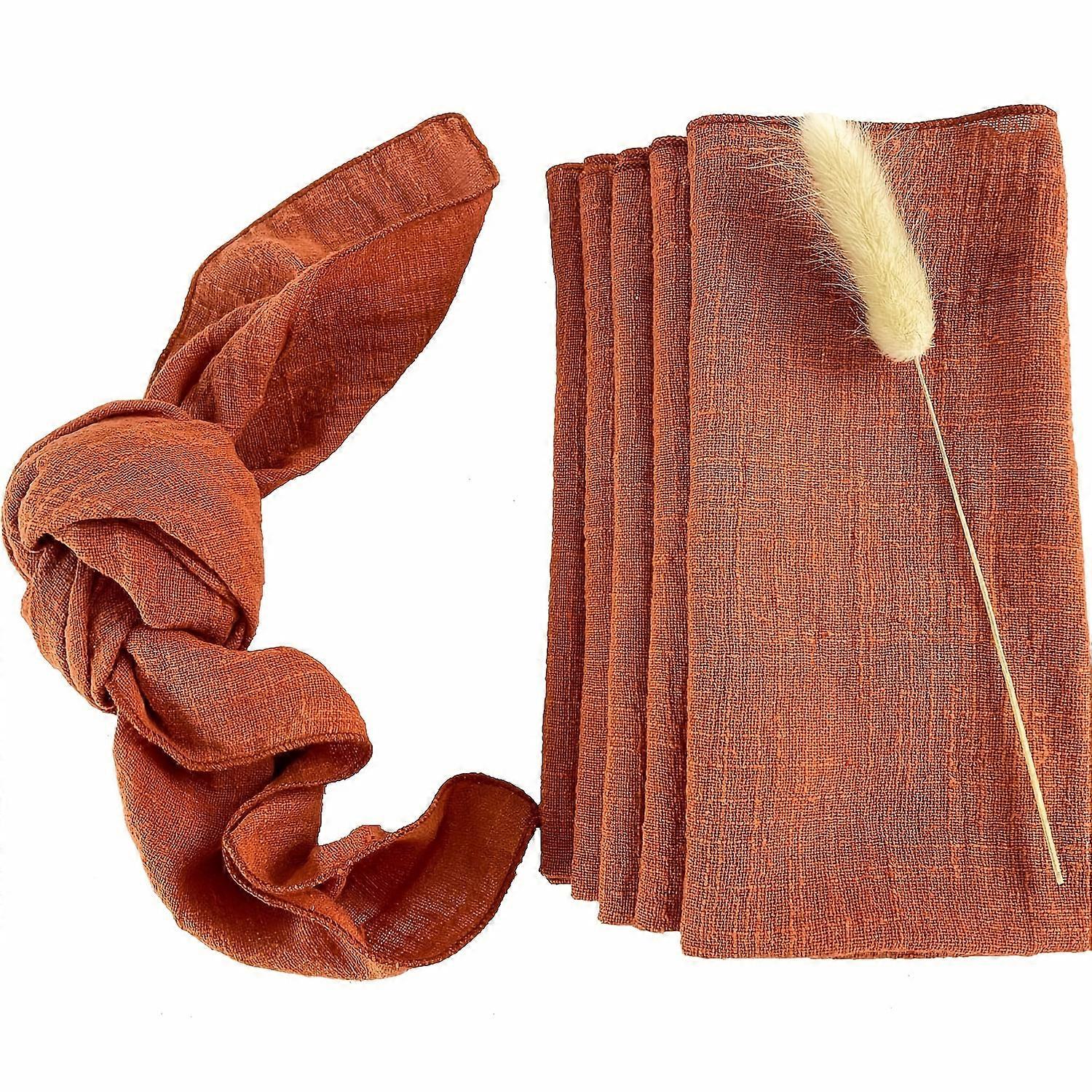 10 stuks, diner doek servetten Set van 6, gaas servetten 100% natuurlijke zachte katoen, wasbare val doek servetten voor bruiloft kerst Thanksgiving bruids Sh