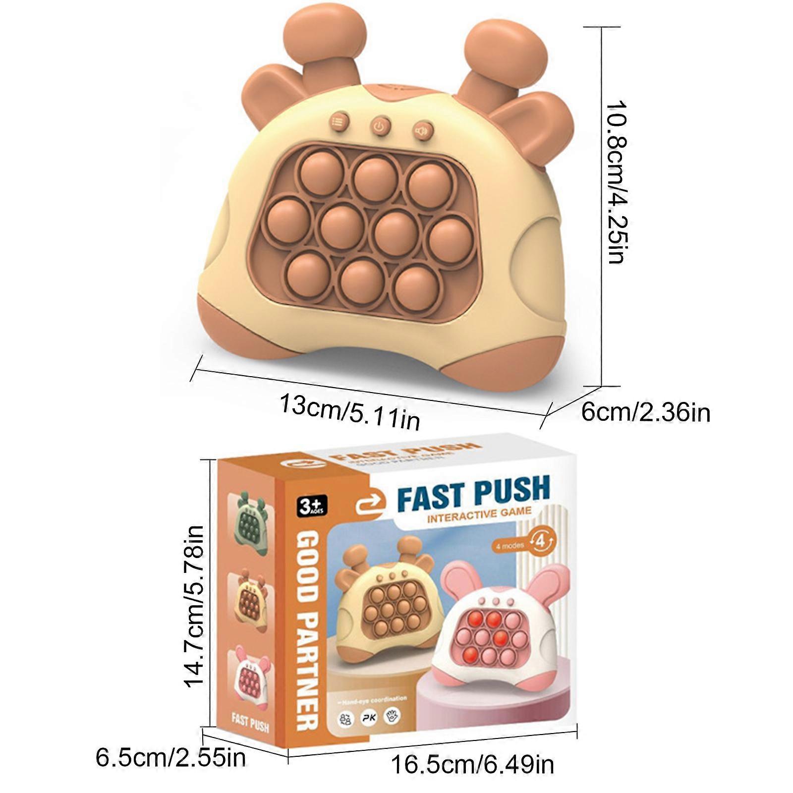 Quick Push Toy mit Lichtern - Fast Push Bubble Game, elektronisches Spielzeug gegen Angstzustände für Kinder und Erwachsene