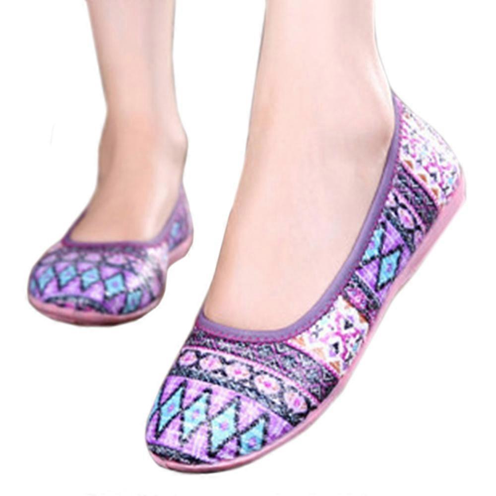 Weaved Soft Sole Rubber Women Thin Shoes