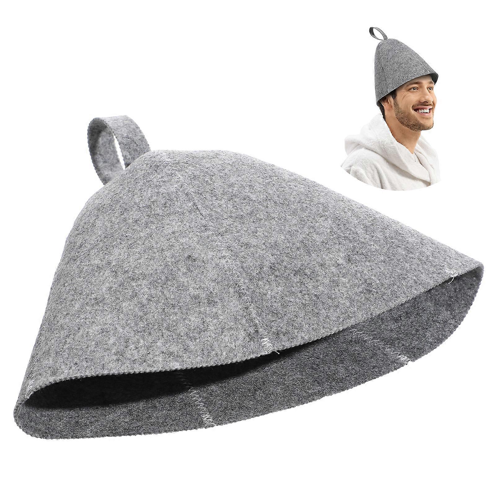 2 Pcs Felt Sauna Hats Thickened Comfortable Sauna Hats Bathing Hats Lightweight Shower Caps
