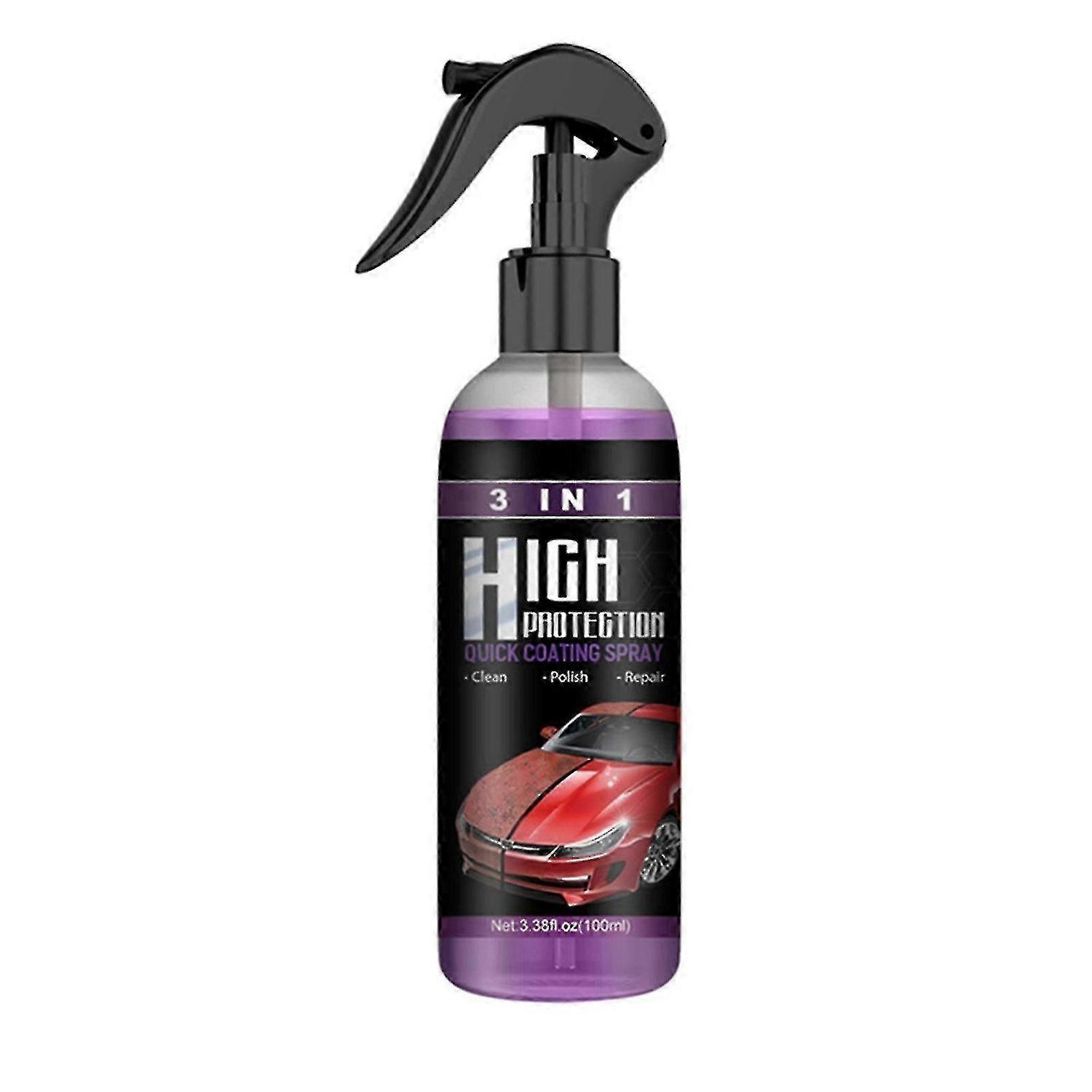 3 i 1 Hög skydd Snabb bilfärg spray Automatisk handlack Färg ändra rengöring Beläggning Spray