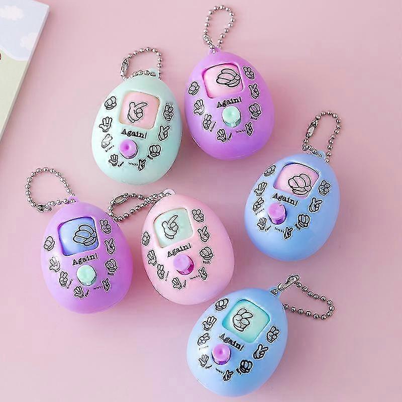 6PC Egg Rock Paper Scissors Fair Dueling Machine Game