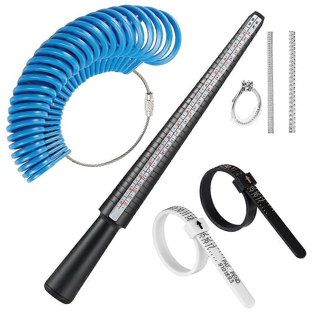 Ring Size Measuring Tool Set, Ring Mandrel Ring Sizer Gauge, Stick and Ring Gauge for Finger Jewelr