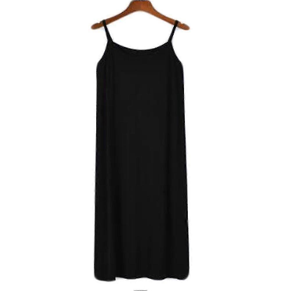 Long Slip, Sous-robe Solide Jupon Bodycon, Camisole Intimes Spaghetti