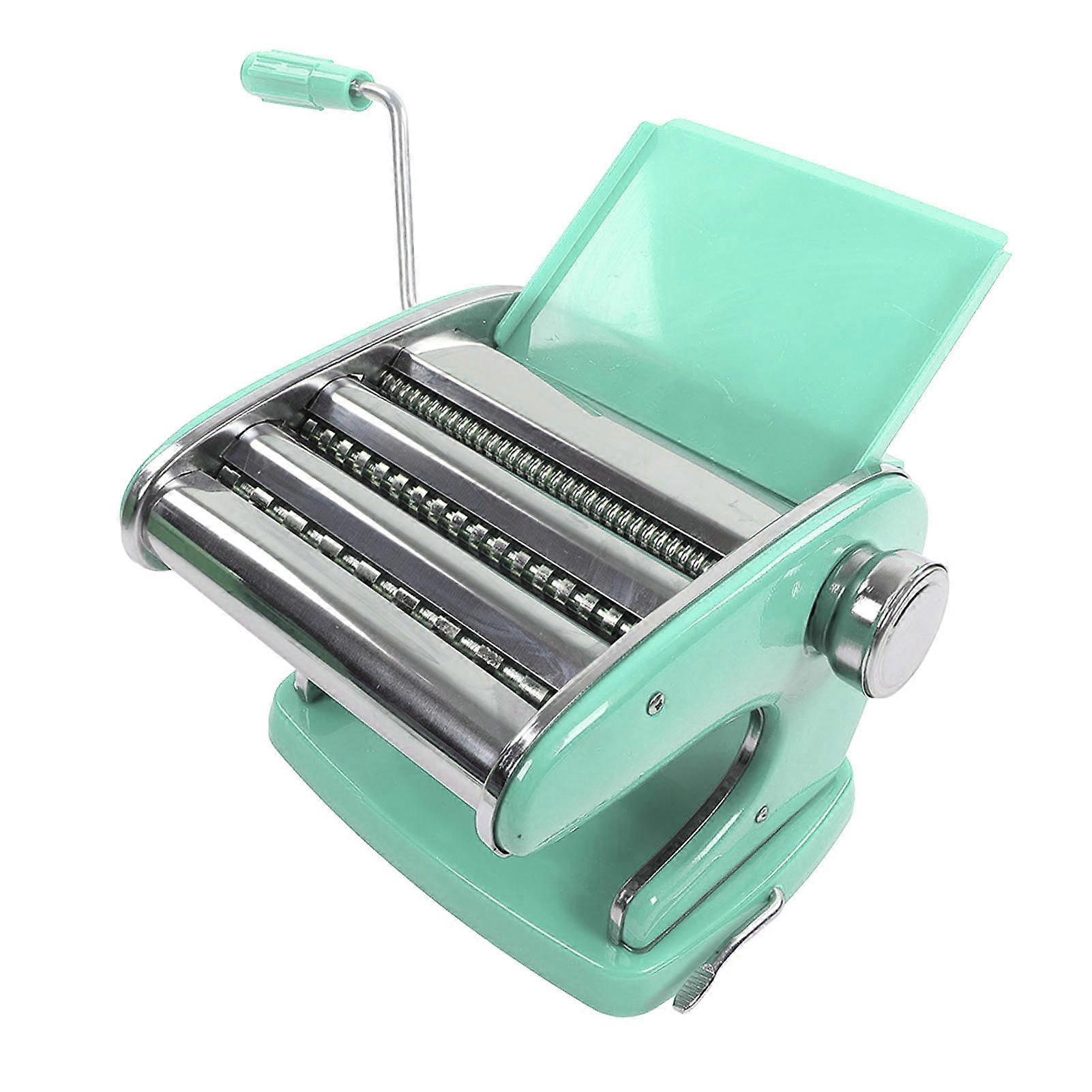 Machine à pâtes à manivelle multifonction multifonction pour lasagne Fettuccine Dumpling Wrapper Menthe Vert Ventouse Type 3 Lame