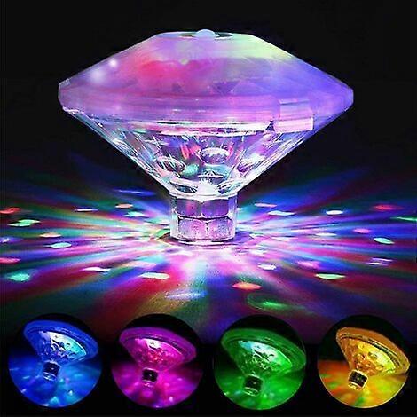 Luce LED sommergibile IP68 luce galleggiante colorata, luce subacquea a LED con 7 modalità per la luce subacquea della piscina della spa del bagno (1 pz)