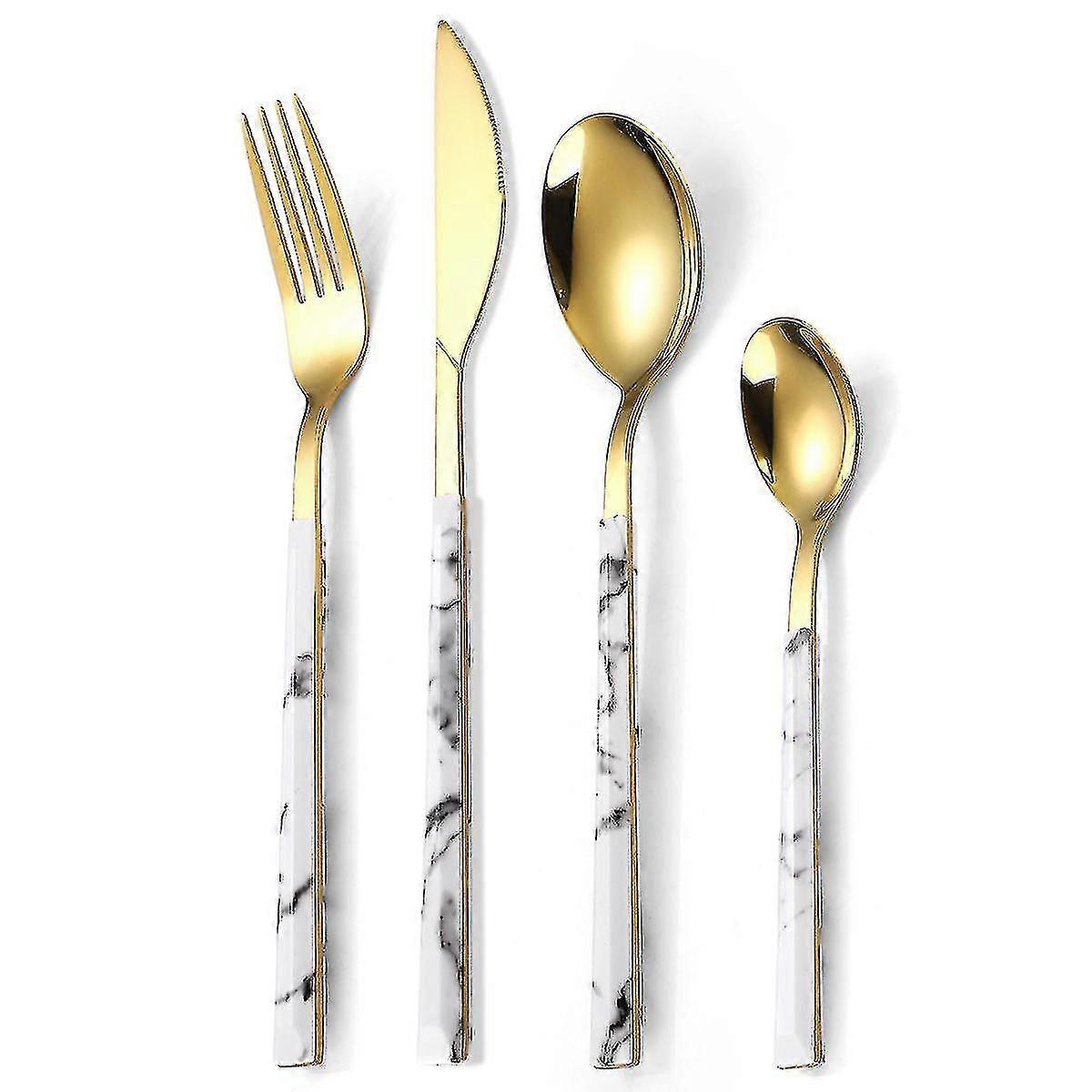 4-piece Stainless Steel Flatware Set, Kitchen Utensil Set