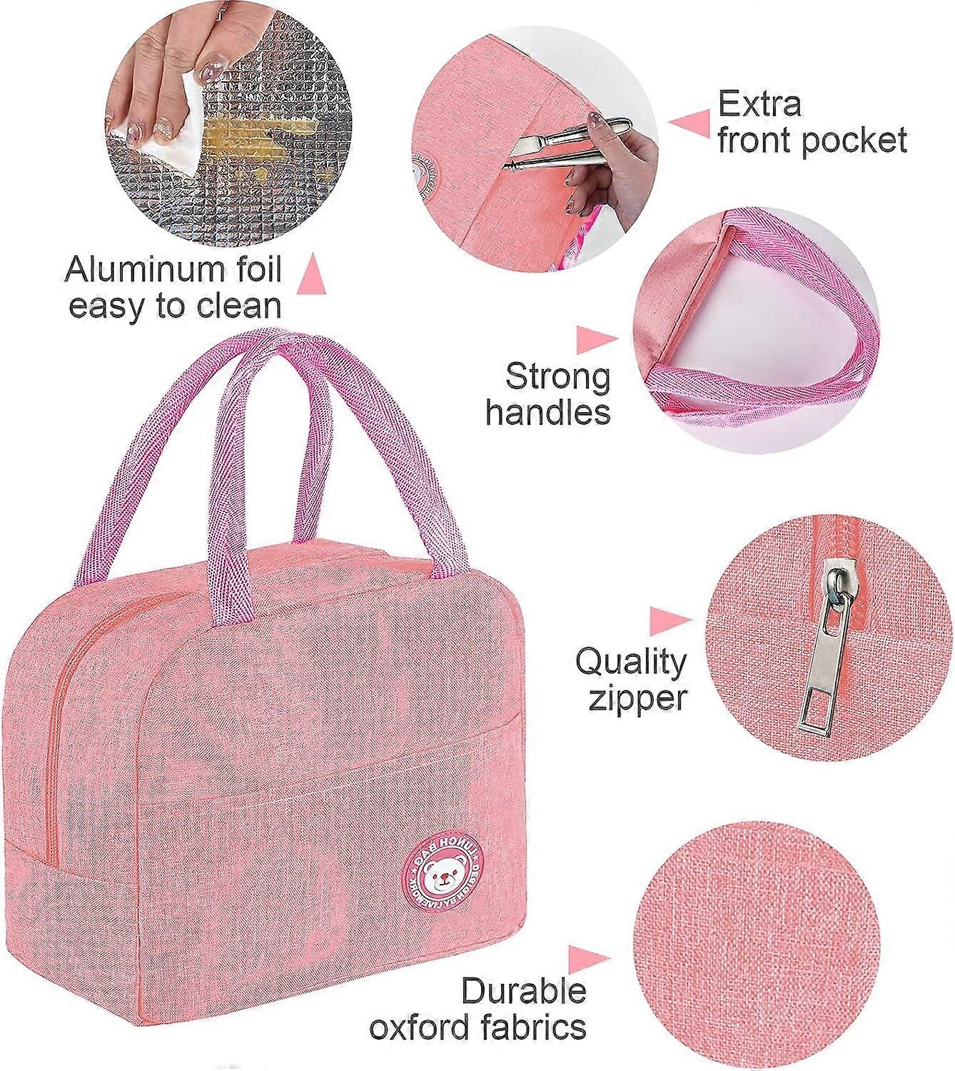 Mnsruu Petit Sac à Déjeuner Isotherme Portable, Personnalisez Votre Nom