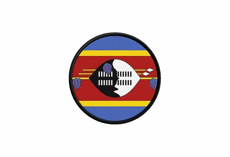 Patch ecusson flag swaziland printed thermosticker round round