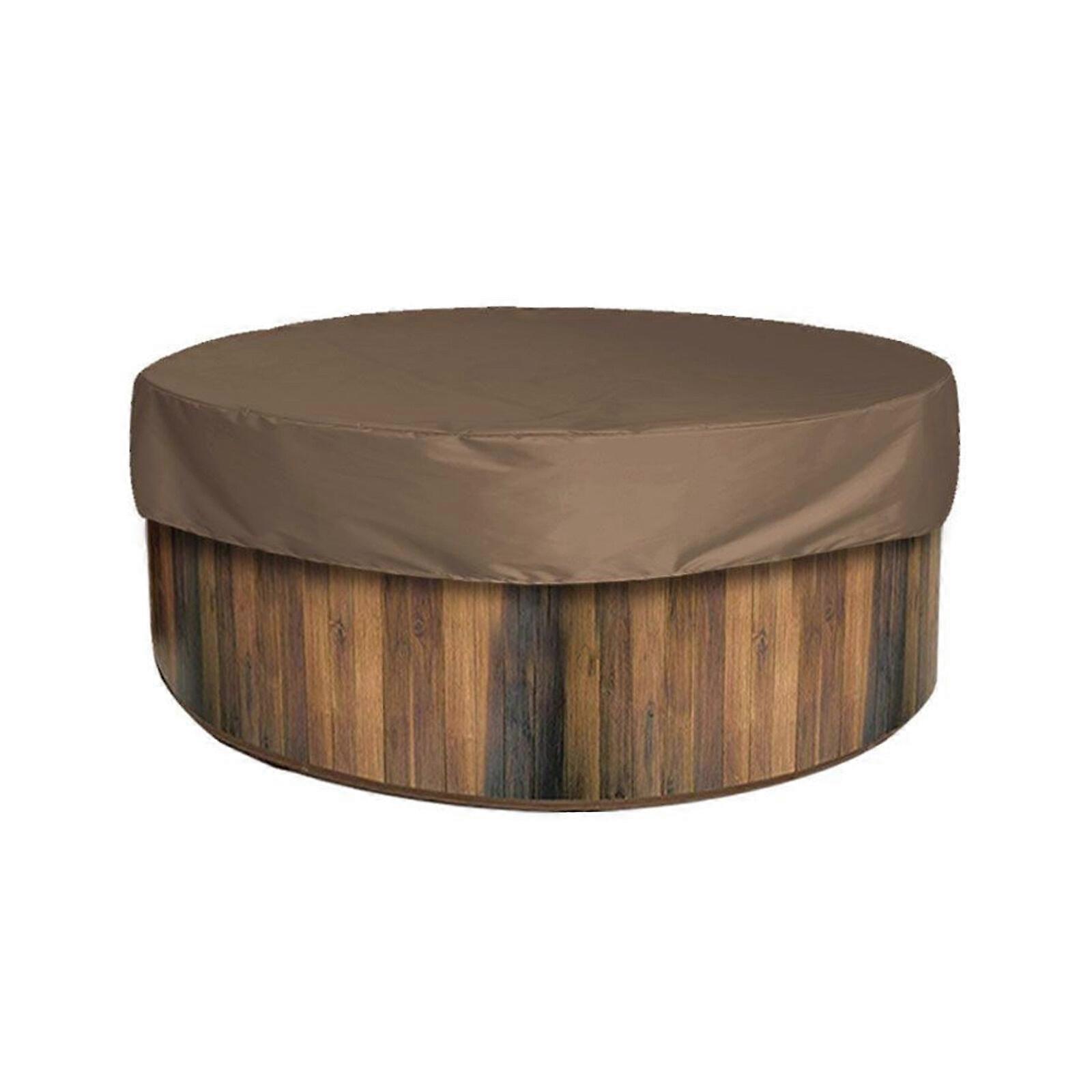 Runda badtunna täcka UV-resistenta badtunna täcker utomhus spa badtunna täcker, 100% nya