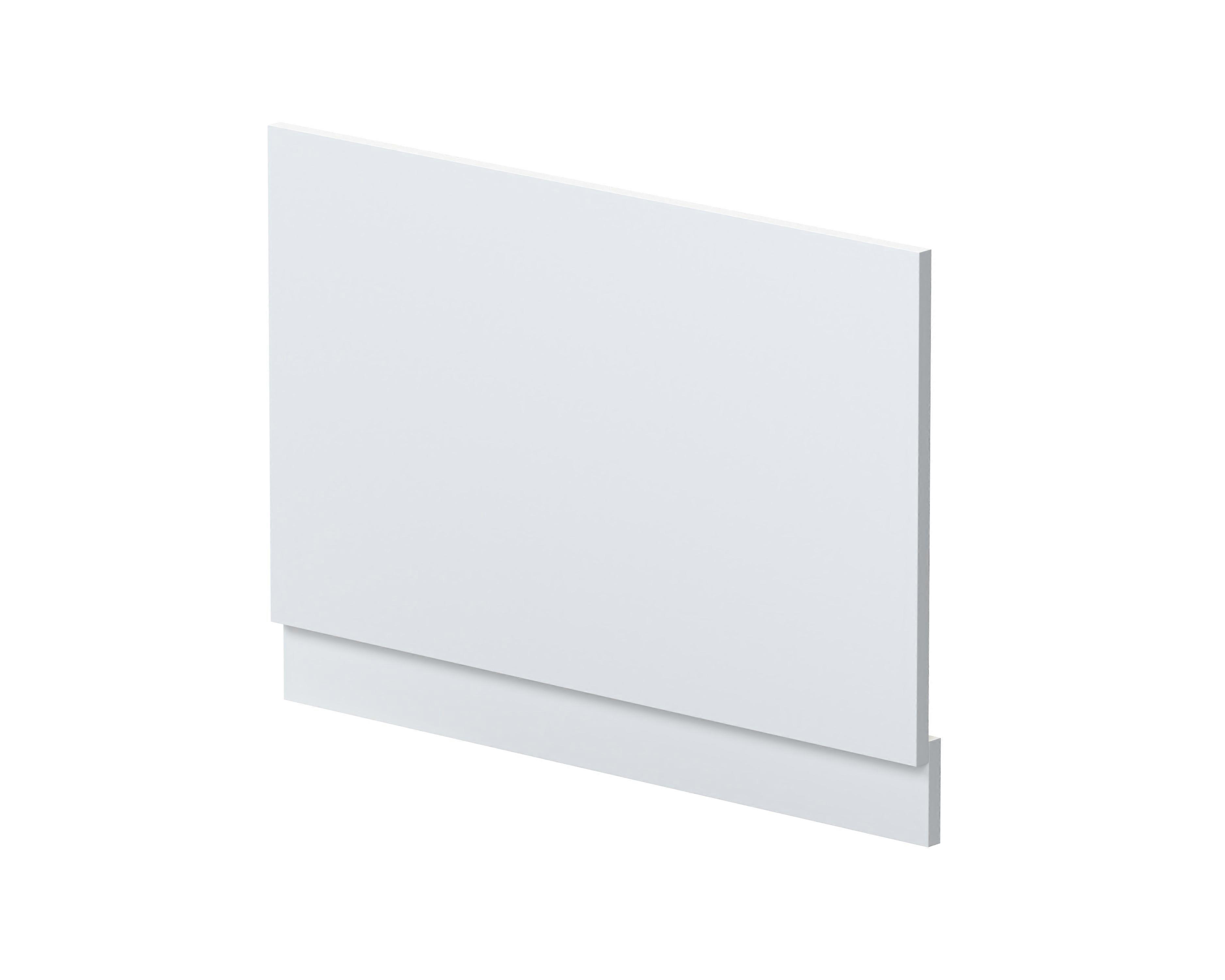 800mm Straight Reversible Bath End Panel & Plinth - Satin White