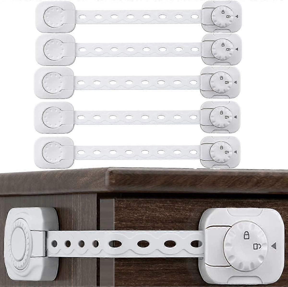 6 Pieces Baby Safety Door,Befol Drawer Blocks Transparent Cupboard Latches and Fridge Cabinets Window Safety Child Cupboard Baby Protection