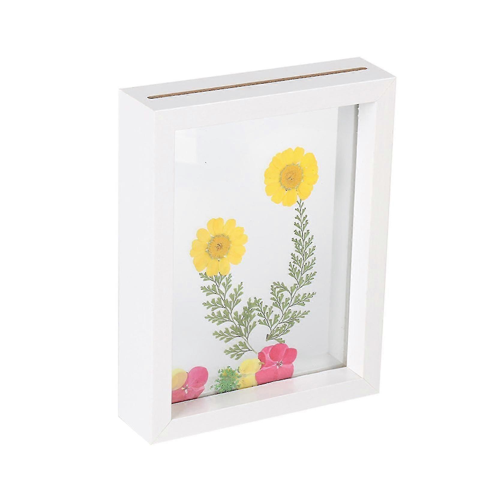 Double Glass Side Floating Photo Frame For Table Top Wall Hanging, Displays Photo