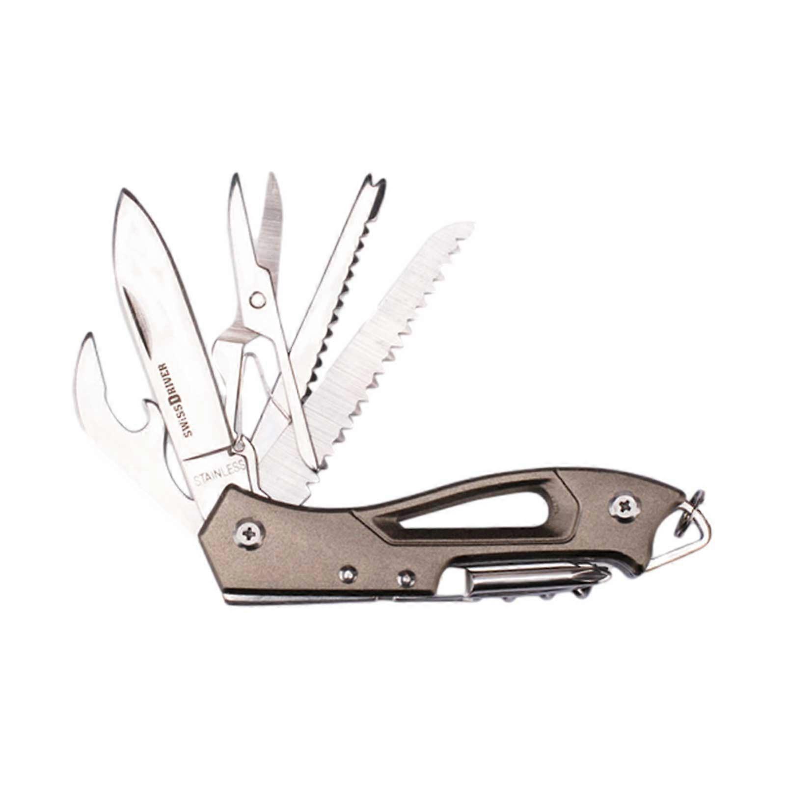 Multitool Pocket Knife Folding Knife Scissors Wire Cutter Screwdriver Bits Group EDC Tool Survival Camping Self-defense Tools