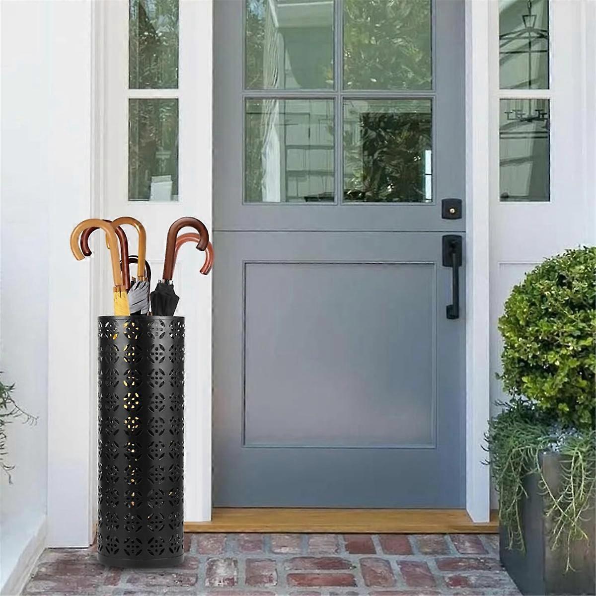 金属製の傘立て、円形の傘立て、自立型の傘立て、玄関用傘立て