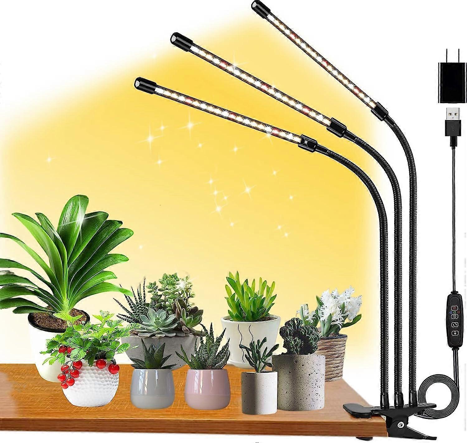 Grow Lights fr Zimmerpflanzen Vollspektrum, Pflanzenlampen fr den  Indoor-Anbau, 3000K/5000K/660nm Pflanzen-Grow-Lampen, Clip-on-Pflanzenlampe  mit wei-rotem LE | Fruugo DE