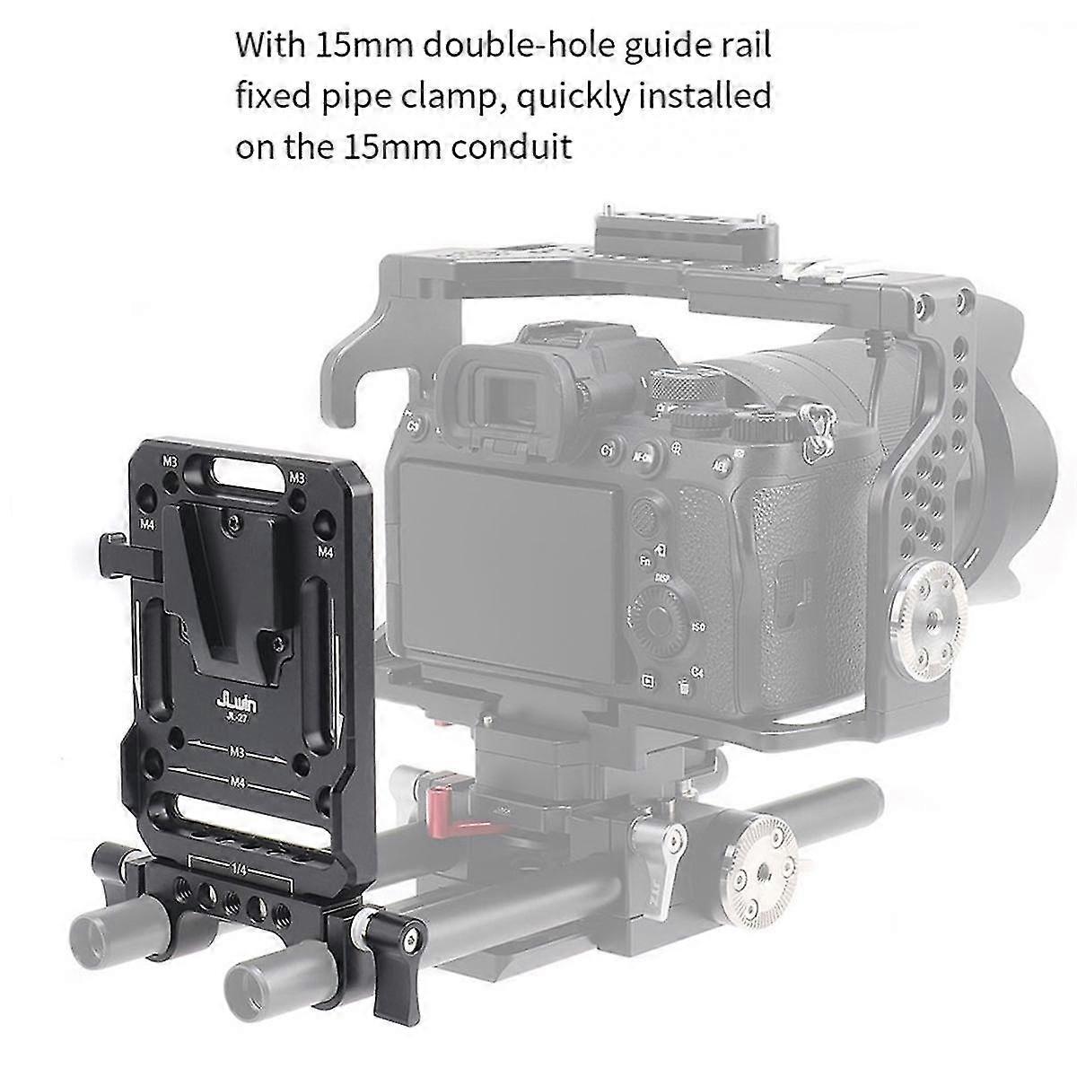 V-type Interface Battery Pinch Plate 15mm Guide Rail Pipe Clamp Fixed Base ,set 78 X 108mm