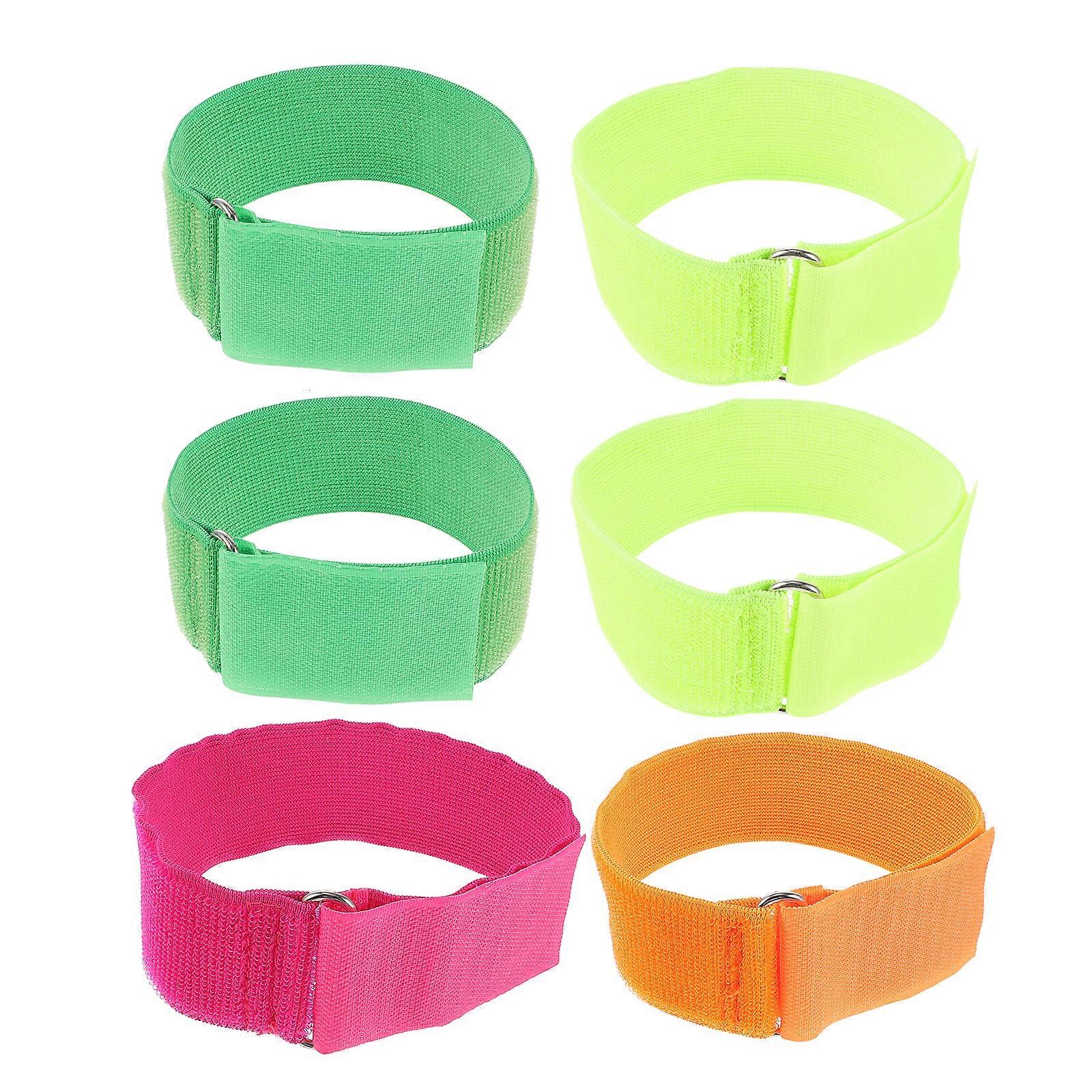 6pcs Three-leg Running Game Ropes Adjustable Tie Ropes Race Bands Nylon Tie Rope Straps for Kids Legged Race Game Mixed Colors