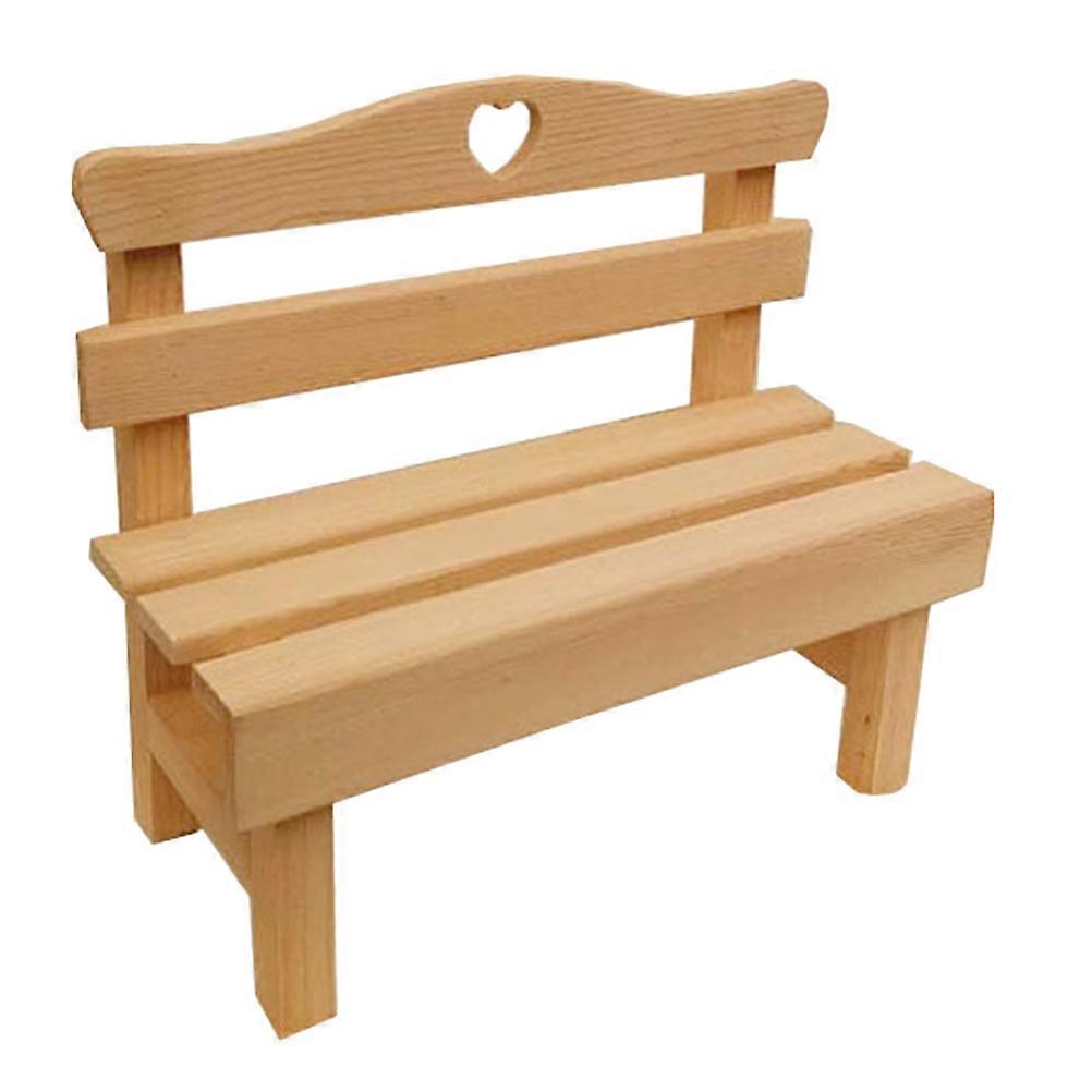 Miniature Figurines Mini Garden Chair Mini Park Benches Wooden Miniature Chair Wooden Craft Mini Bench