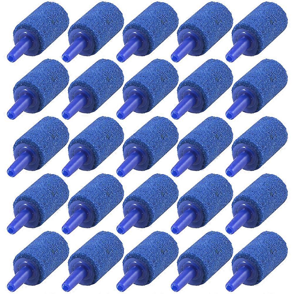 25Pcs Aquarium Air Stone Fish Tank Cylinder Bubble Release Air Stone for Pond