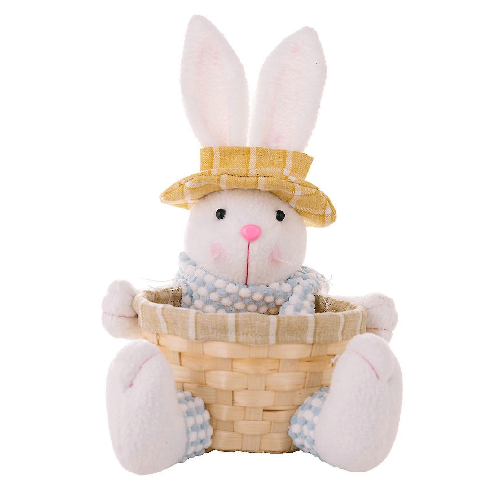 Easter Egg Storage Basket With Rabbits Doll Durable Resuable Storage Baskets For Easter Event Party