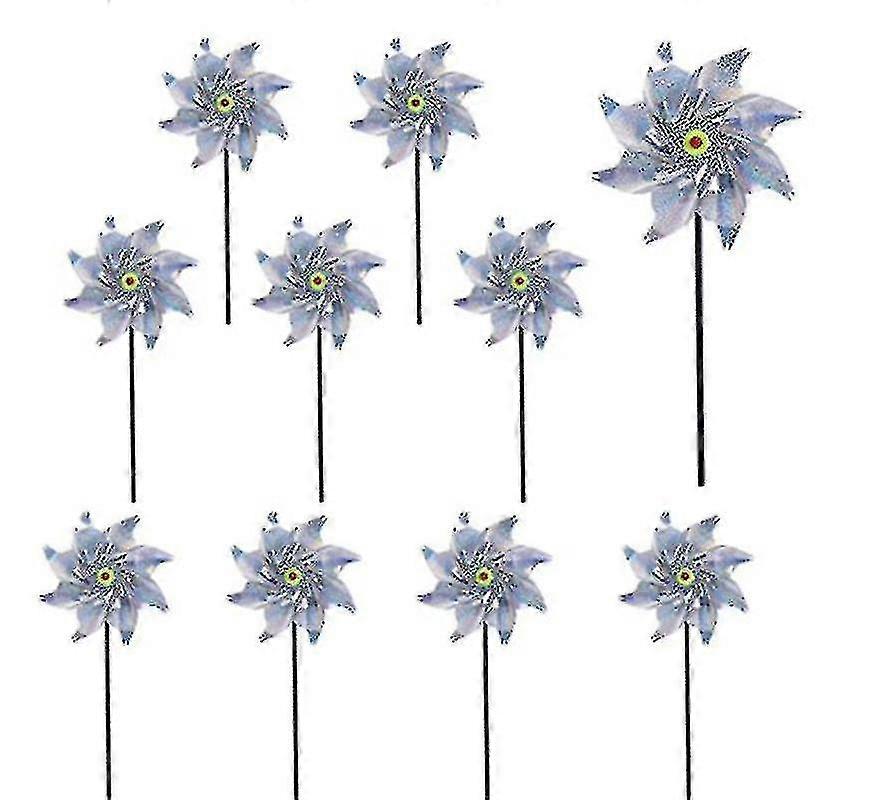 10 Pcs Windmill Reflector Bird Repellent, Bird Repellent Reflective, Reflective Windmill Bird Repellent Anti-birds To Protect Garden, Orchard, Yard, R