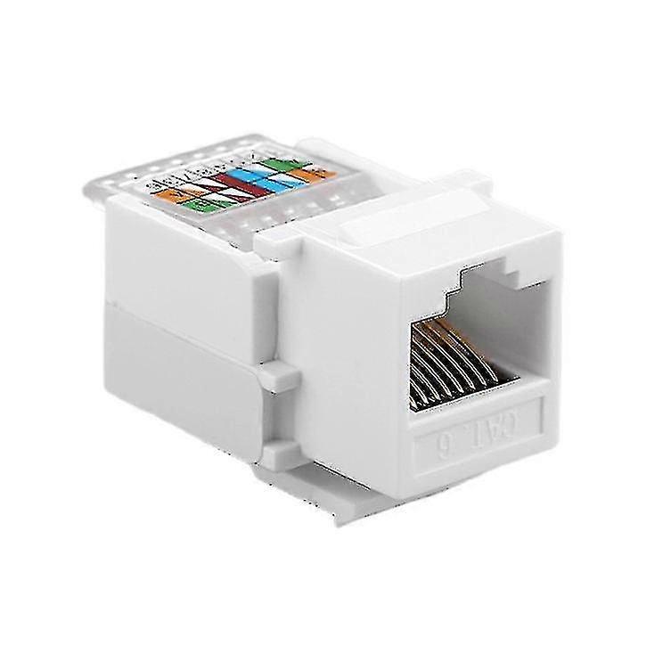 Rj45 Cat6 Utp Keystone Female Jack Connector Adapter Internet Network Lan Cable