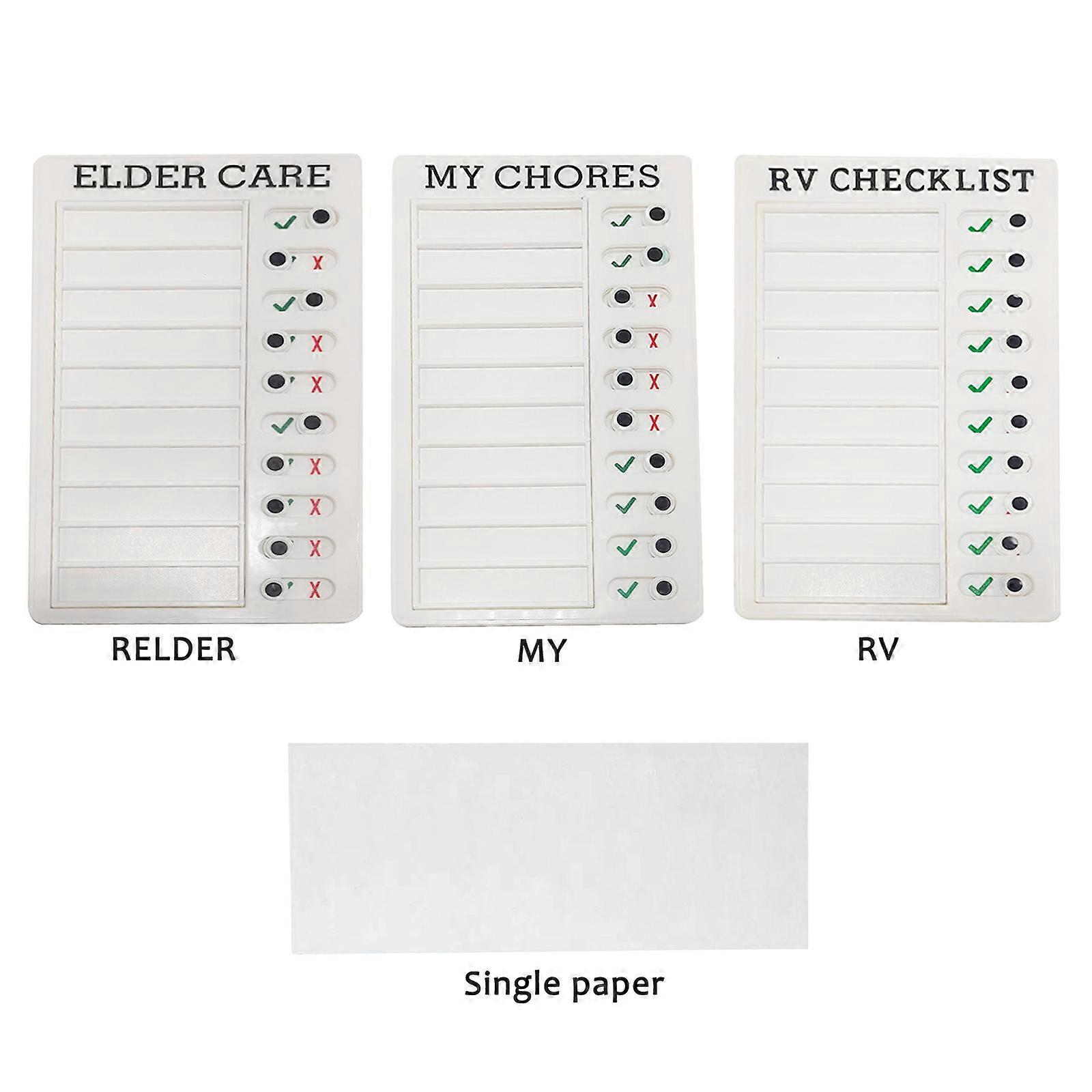 Reutilizável Memo Plastic Board Chores Checklist Memo Board Chore Chart