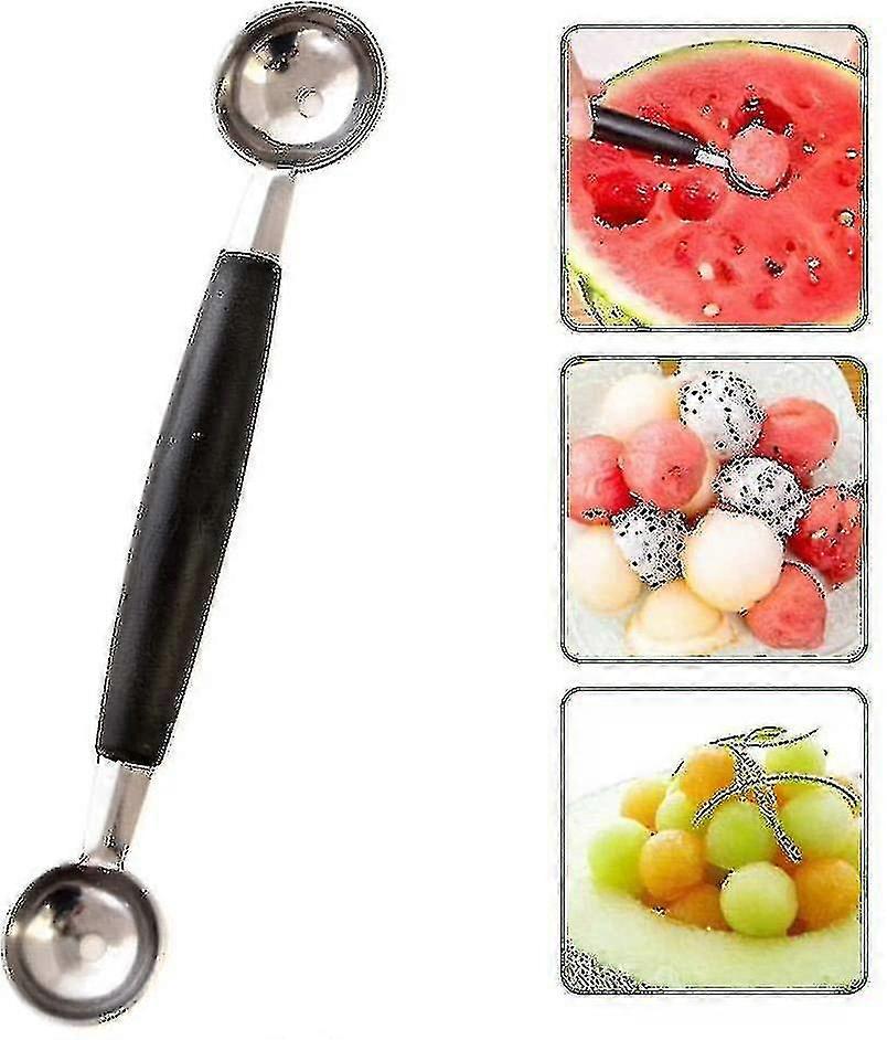 Cucchiaio di melone in acciaio inossidabile cucchiaio a sfera di frutta a doppia estremità di alta qualità