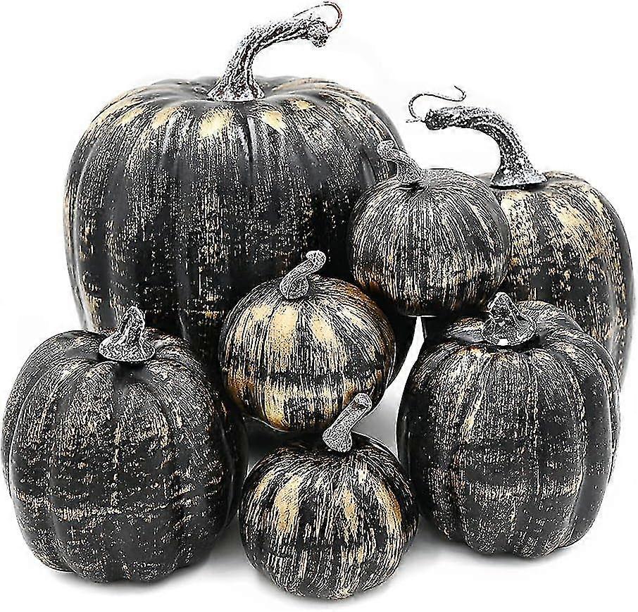 7pcs kunstig gresskar, falsk gresskar, høst dekorasjon for thanksgiving Halloween jul