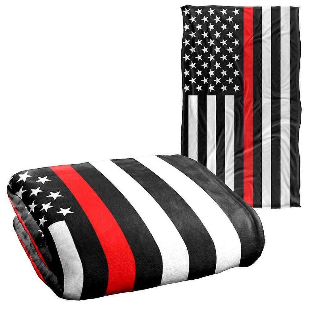 Thin Red Line American Flag Silky Touch Super Soft Throw BlanketMWWLF47