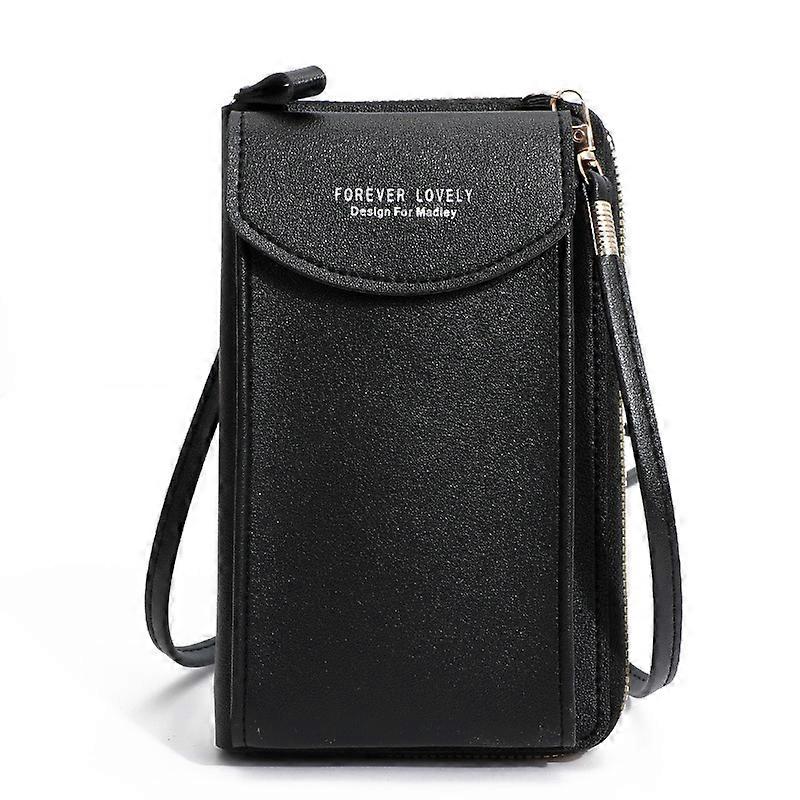 1pcs Crossbody Tasche PU Material schwarz