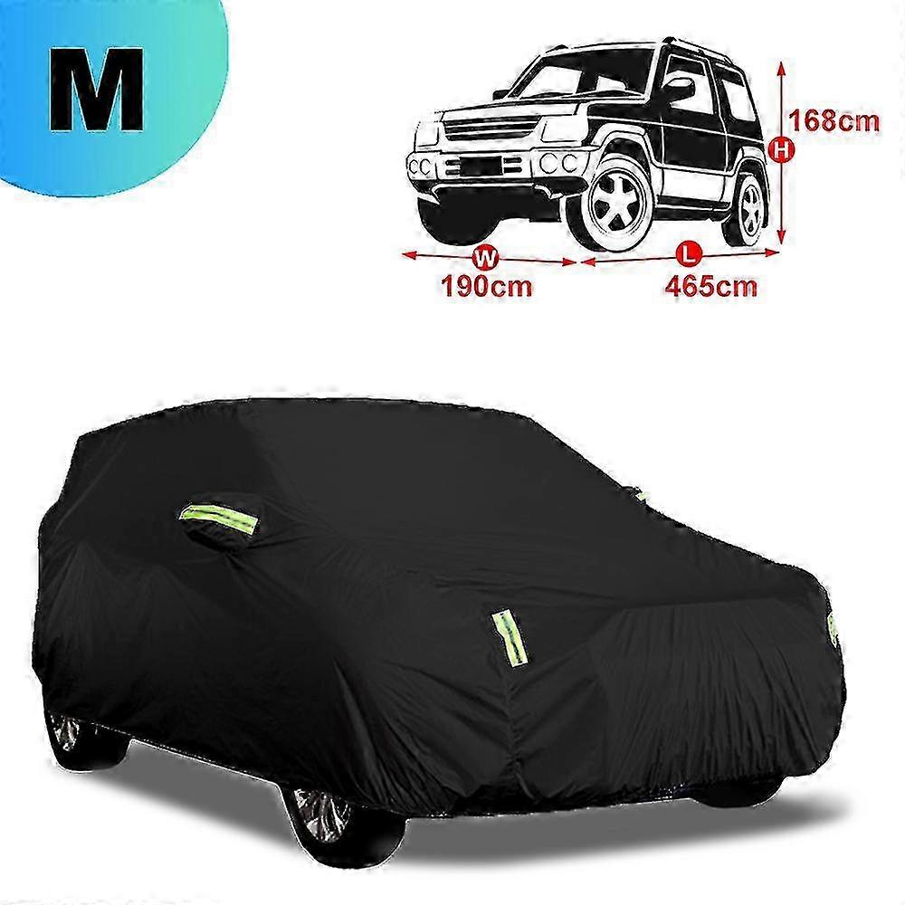 Universal Suv Full Car Covers Outdoor Waterproof Sun Rain Snow Protection Uv Car Zipper Design Black Car Case Cover S-xxl - JA