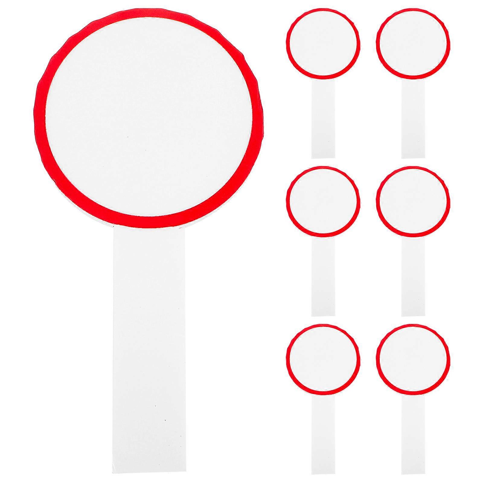 6Pcs Game White Boards Single Sided Paddles Handheld Whiteboards Padding Whiteboards