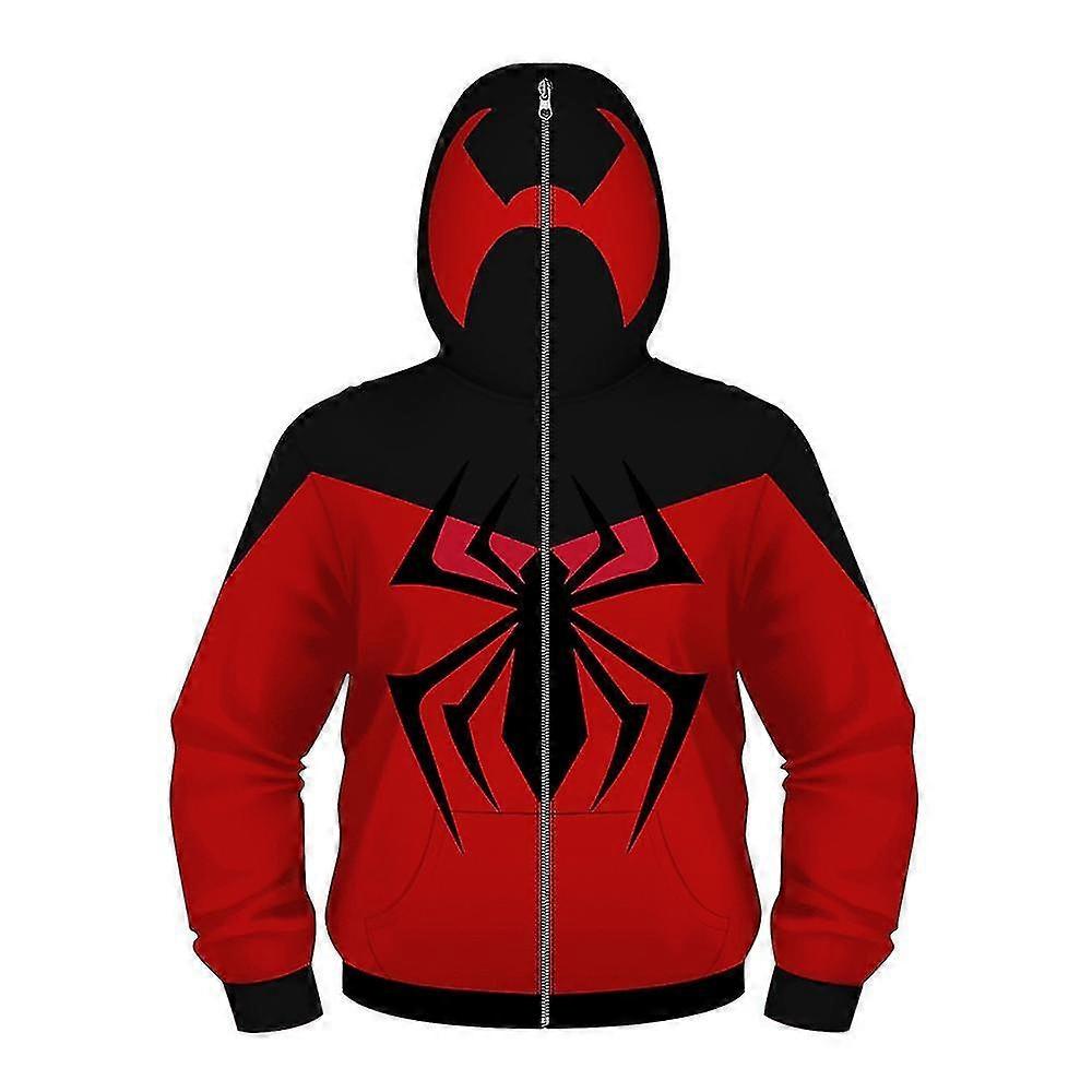 Kids Boy Spider-man Hoodies Hooded Zip Coat Sweatshirt Jacket Top Outwear Fans Gifts