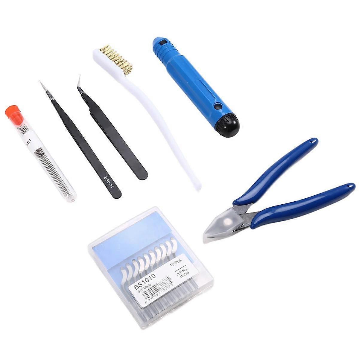 3D Printer Nozzle Cleaning Kit with Pliers, Cleaning Brush, and Deburring Tools for Efficient Unclo