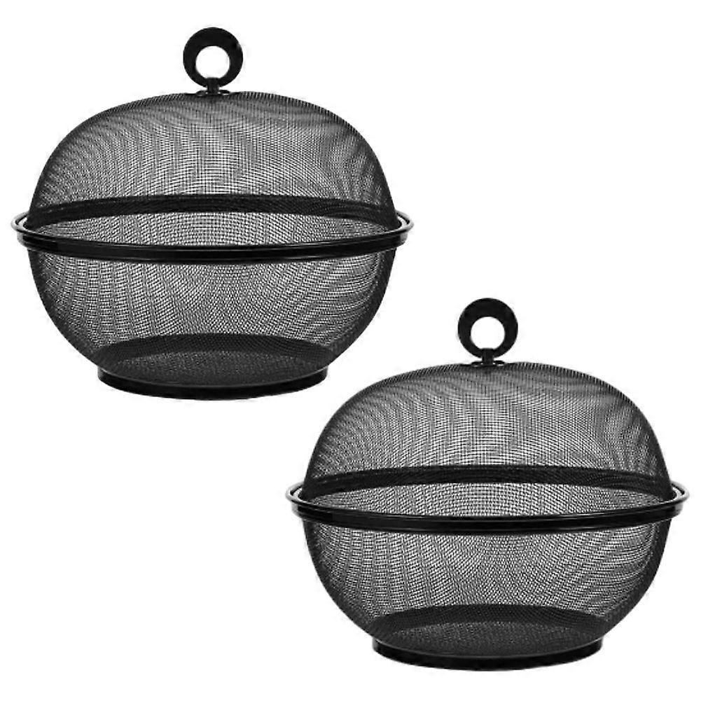 Fruit Basket with to Prevent Insects and Flies, Fruit Tray with to Prevent Fruit Flies, Black
