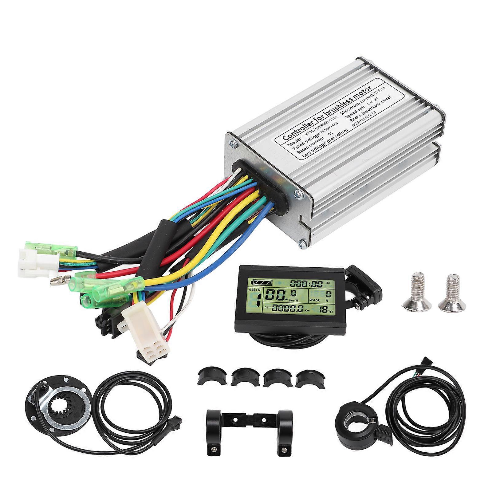 KT Controller Kit 36V 48V 350W LCD3 Display Panel 17A Controller Power Pedal Assist Sensor Daumen Gashebel Set
